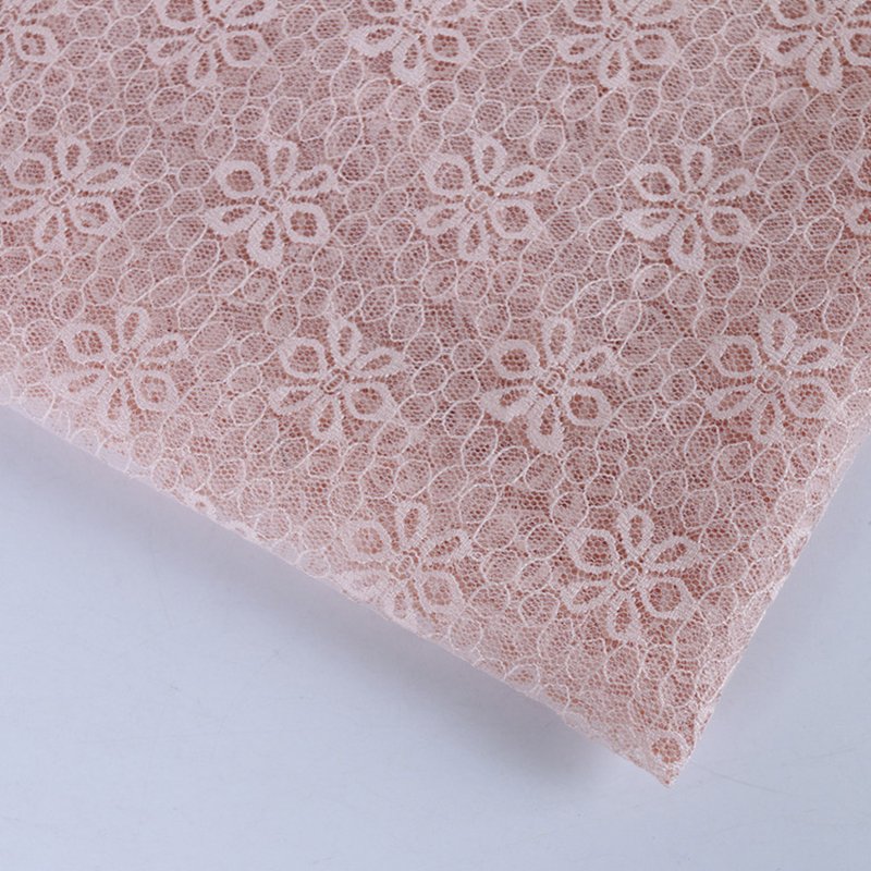 Lace Fabric Pink Bridal Polyester for Bridal Wholesale Supplier 10